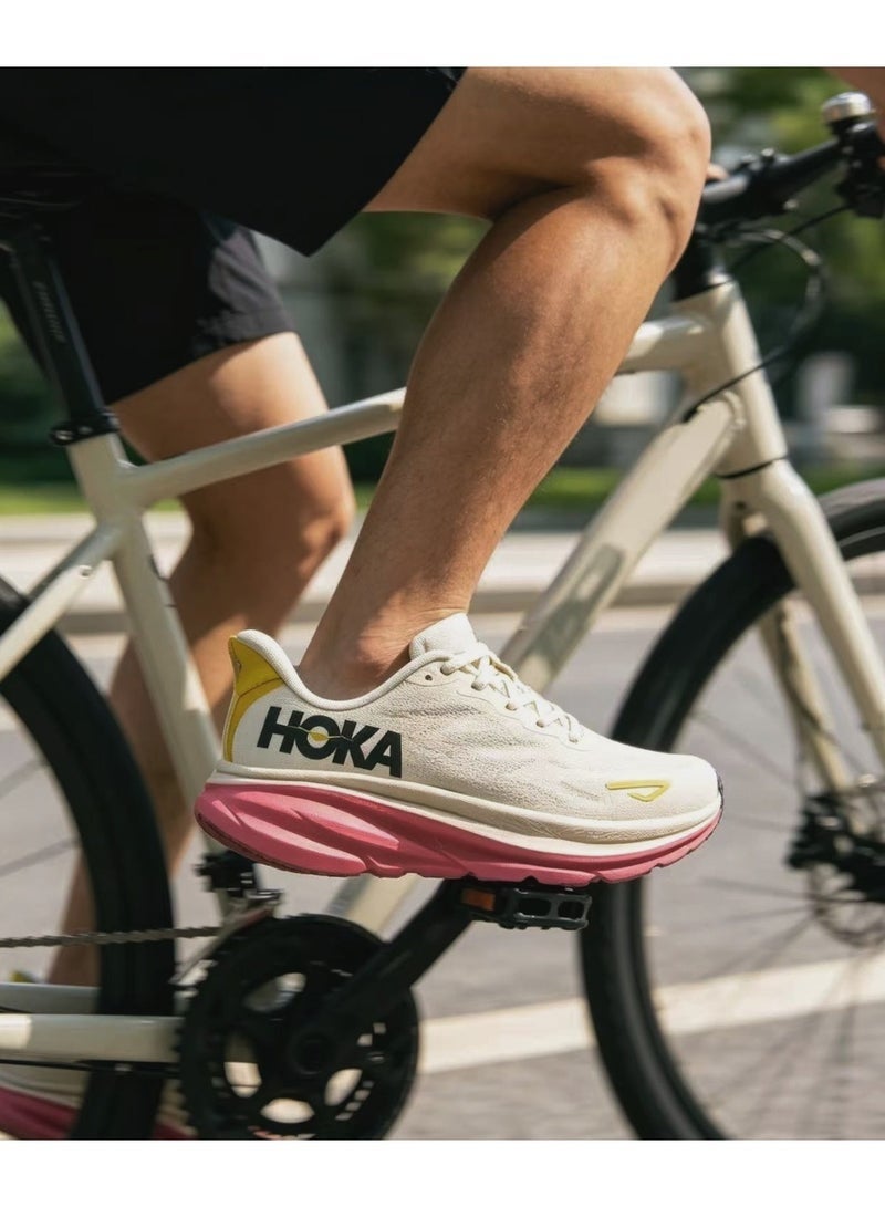 Hoka Outdoor Cycling Shoes Beige/Pink/Yellow - Image 3
