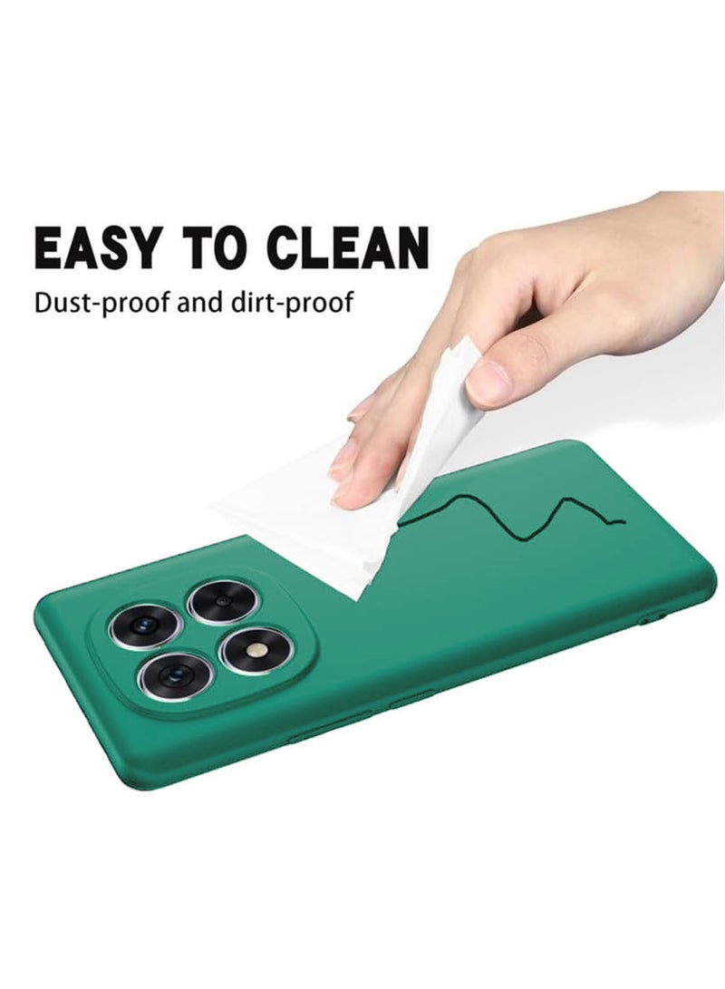 Wtech Xiaomi Redmi Note 15 Pro+ 5G 2025 Soft Liquid Silicone Case Cover (MCRPSN) - Dark Green - Image 3