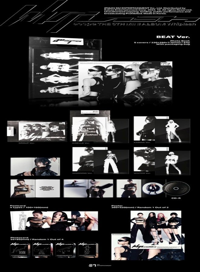 Koread aespa Whiplash 5th Mini Album (BEAT Ver - Karina Ver) - Image 2