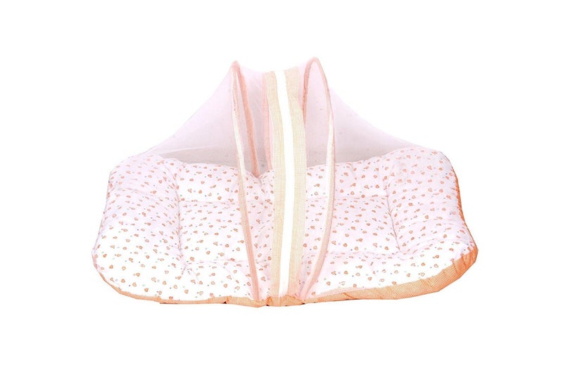 FARETO مجموعة سرير الأطفال الأولى مع مرتبة وناموسية وحقيبة حمل 36 شهرًا - Image 5