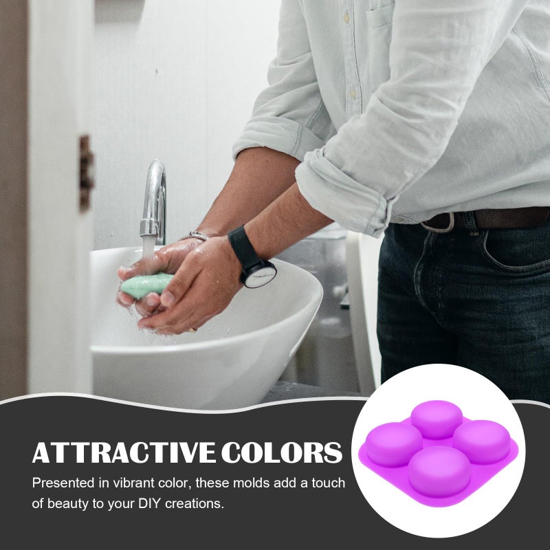 2Pcs Silicone Soap Molds Set For DIY Handmade Craft Bath Bars - Image 4