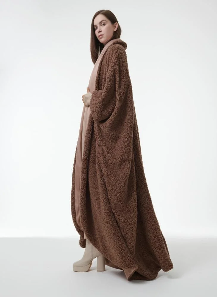 Leem Shawl Collar Faux Fur Lined Farwa
