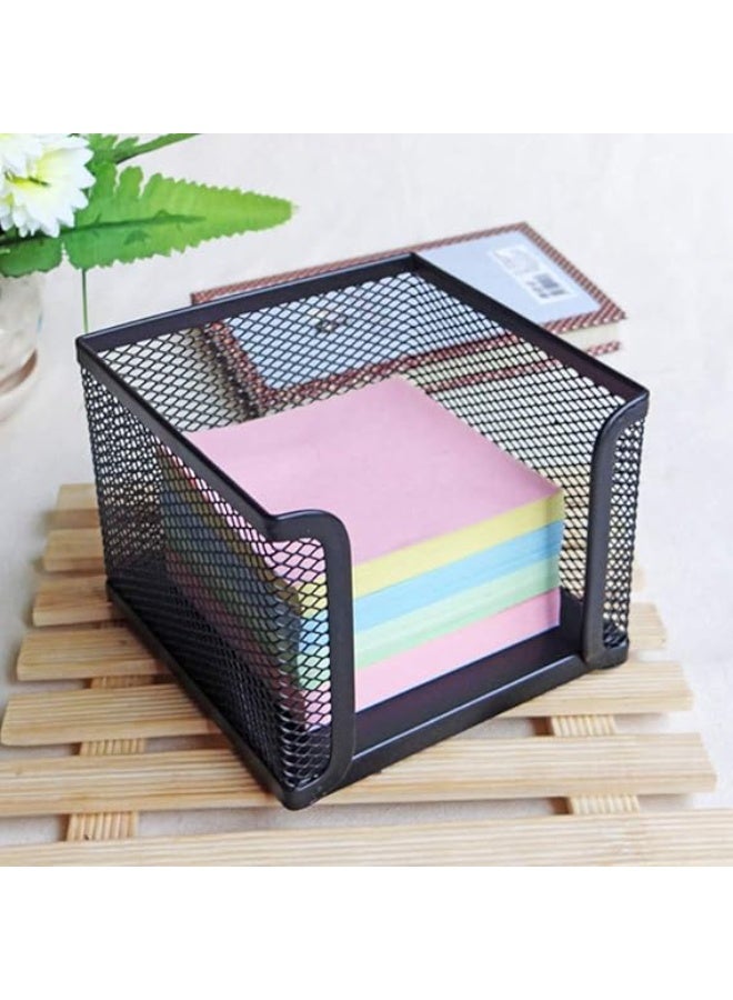 حامل مذكرات شبكي موزع مكعبات شبكي منظم تخزين لمجموعة سطح المكتب (أسود) - Image 1