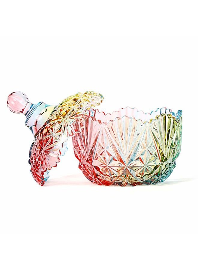 Danmu Colorful Glass Storage Jar with Lid, Candy & Cookie Jar, Jewelry Box, Buffet & Biscuit Containers (260ml / 9oz) - Image 3