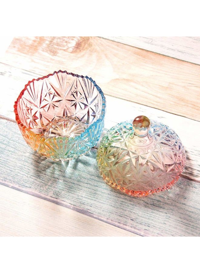 Danmu Colorful Glass Storage Jar with Lid, Candy & Cookie Jar, Jewelry Box, Buffet & Biscuit Containers (260ml / 9oz) - Image 4