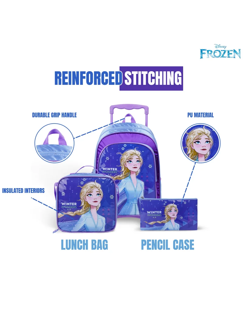 Disney  Disney Frozen Celebrate Season 3In1 Trolley Box Set 16" I Trolley I Lunch Bag I Pencil Case I Packaging for Women | Best Price UAE