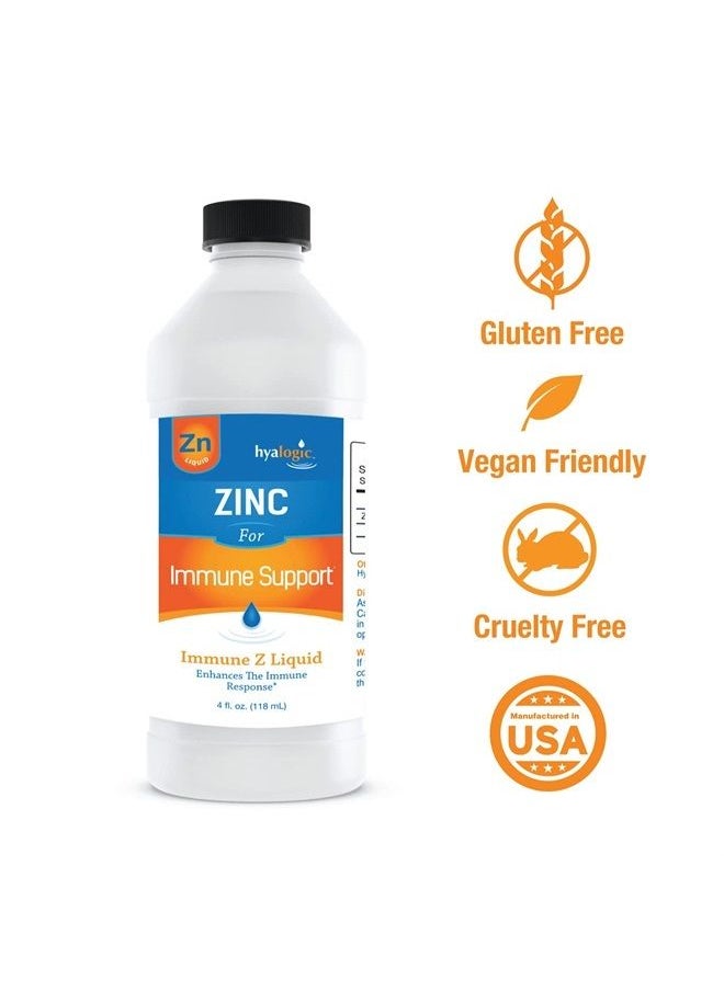 Hyalogic Liquid Zinc Supplement for Immune Support (4 Oz) - Daily Mineral Support Enhanced w/ Hyaluronic Acid for Hydration – Immune Zinc Liquid For Men and Women – Gluten Free, Cruelty Free  - Image 2