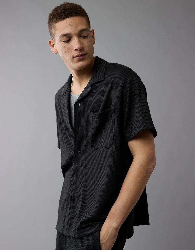 AE Seersucker Button-Up Camp Shirt