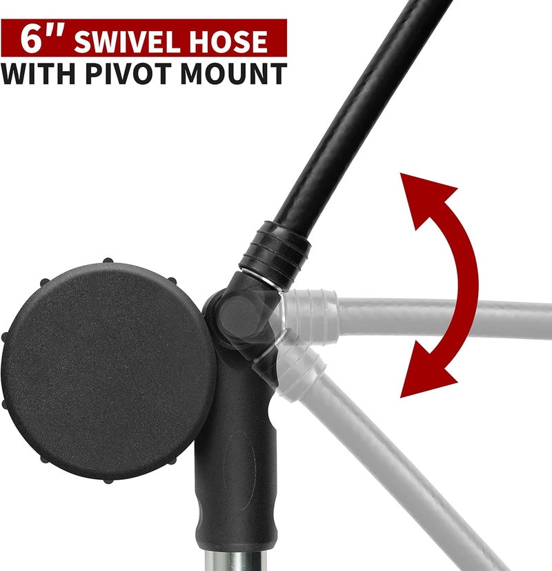 BV Mini Bike Pump Portable Frame Pump, Shock Pump for Bike Shock, Air Ball Pump Inflator with Ball Pump Needles, Mini Pump Fits Presta & Schrader- Smart Valve - Image 5