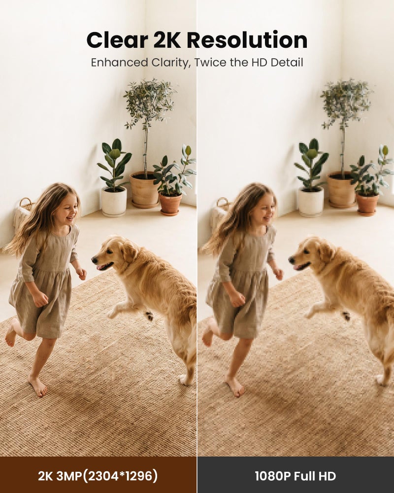 وانس فيو كاميرا داخلية wansview CCTV، كاميرا مراقبة الطفل واي فاي 2K مع التطبيق، Q5 أسود - Image 3