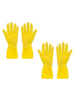 MR. GLOVE MR GLOVE Rubber cleaning gloves yellow 2 Pair for HouseholdReuseable dishwashing gloves for KitchenExtra LargeYellow 2Pair 