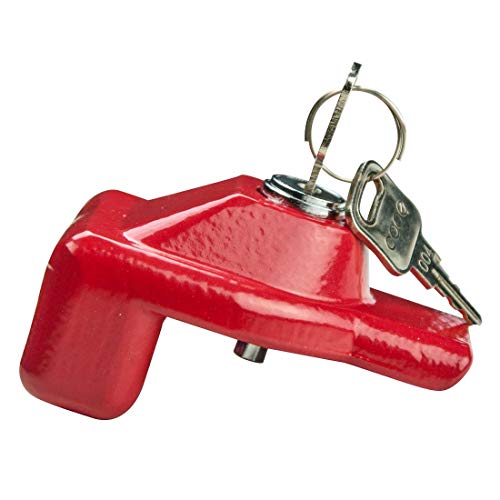 VULCAN Glad Hand Lock with Red Powder Coat and 2 Keys - Forged Steel - Image 2
