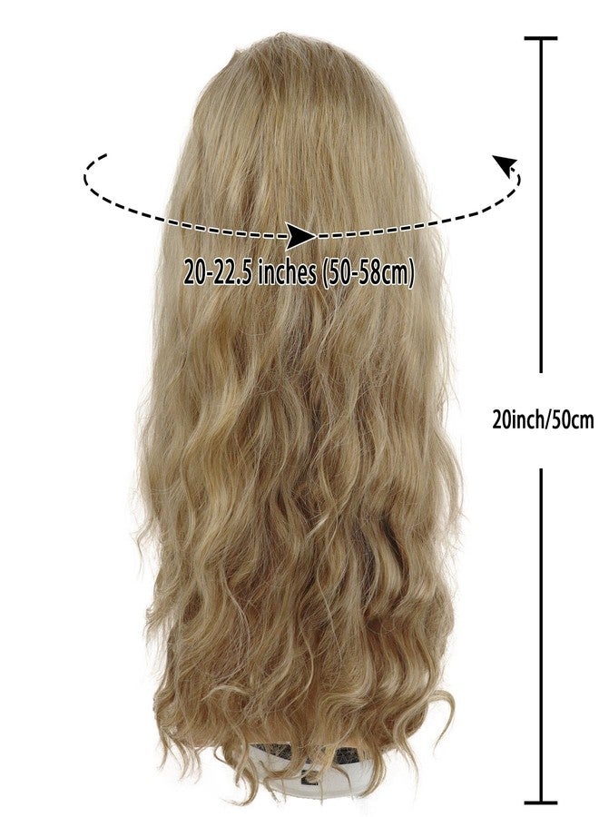 GNIMEGIL 20 inch Long Blonde Wig for Men Curly Middle Length Synthetic Hair Male Cosplay Rocker Punk 80s Costume Halloween Wig - Image 2