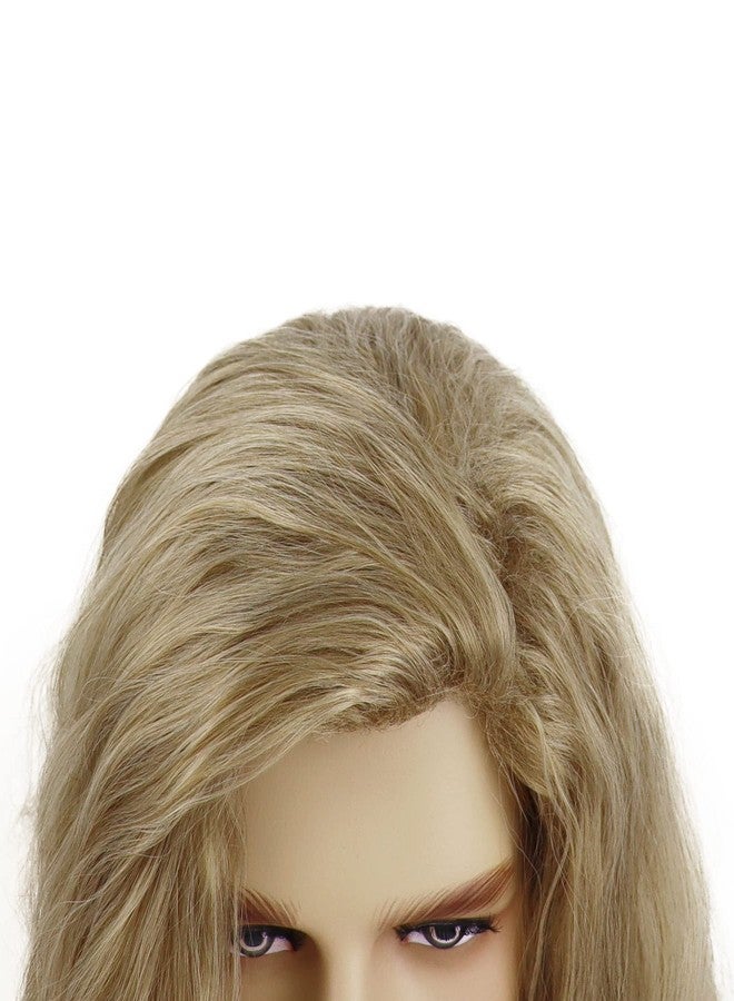 GNIMEGIL 20 inch Long Blonde Wig for Men Curly Middle Length Synthetic Hair Male Cosplay Rocker Punk 80s Costume Halloween Wig - Image 4