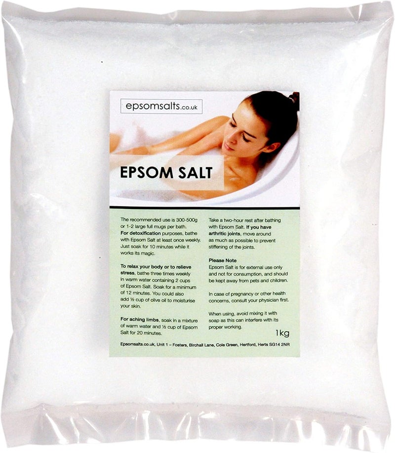 ملح إبسوم طبي 1 كجم عبوة توصيل مجاني في اليوم التالي