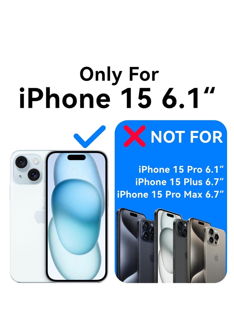 iPhone 15 Case, Finger Grip Car Magnetic Case Compatible with iPhone 15, Silicone Vertical and Horizontal Multi Stand Phone Holder Car Mount Hand Grip Cover - Image 4