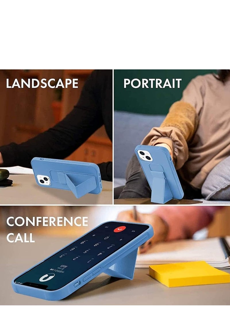 iPhone 15 Case, Finger Grip Car Magnetic Case Compatible with iPhone 15, Silicone Vertical and Horizontal Multi Stand Phone Holder Car Mount Hand Grip Cover - Image 3