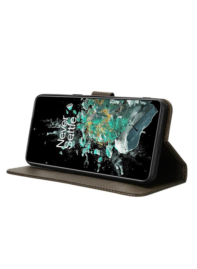 اس-توب جراب لهاتف OnePlus 10T 5G / Ace Pro 5G جراب هاتف جلدي بنسيج ماسي - Image 4