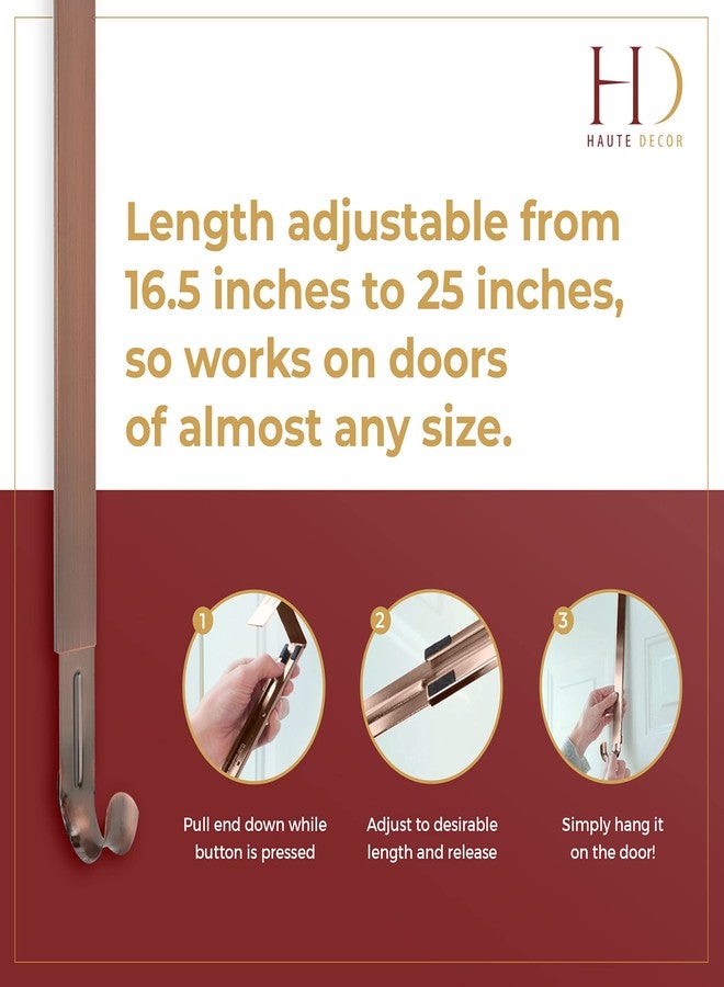 Haute Decor Adjustable Length Door Wreath Hanger - 20 Lb. Capacity - Image 3