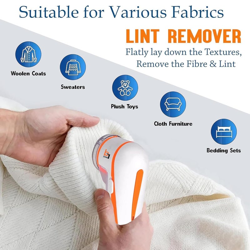 Brzone BRZONE Lint Remover for Woolen Clothes Electric Best Lint Shaver for Clothes Woolen Sweaters Clothes Shirts Jackets Burr Remover Pill Remover from Carpets Curtains - Image 4