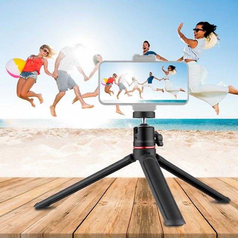 KINGJOY KT-36 Mini Desktop Tripod 360° Rotatable Ball Head with 1/4 Inch Screw for Smartphone Camera Selfie Video Recording Live Stream - Image 4