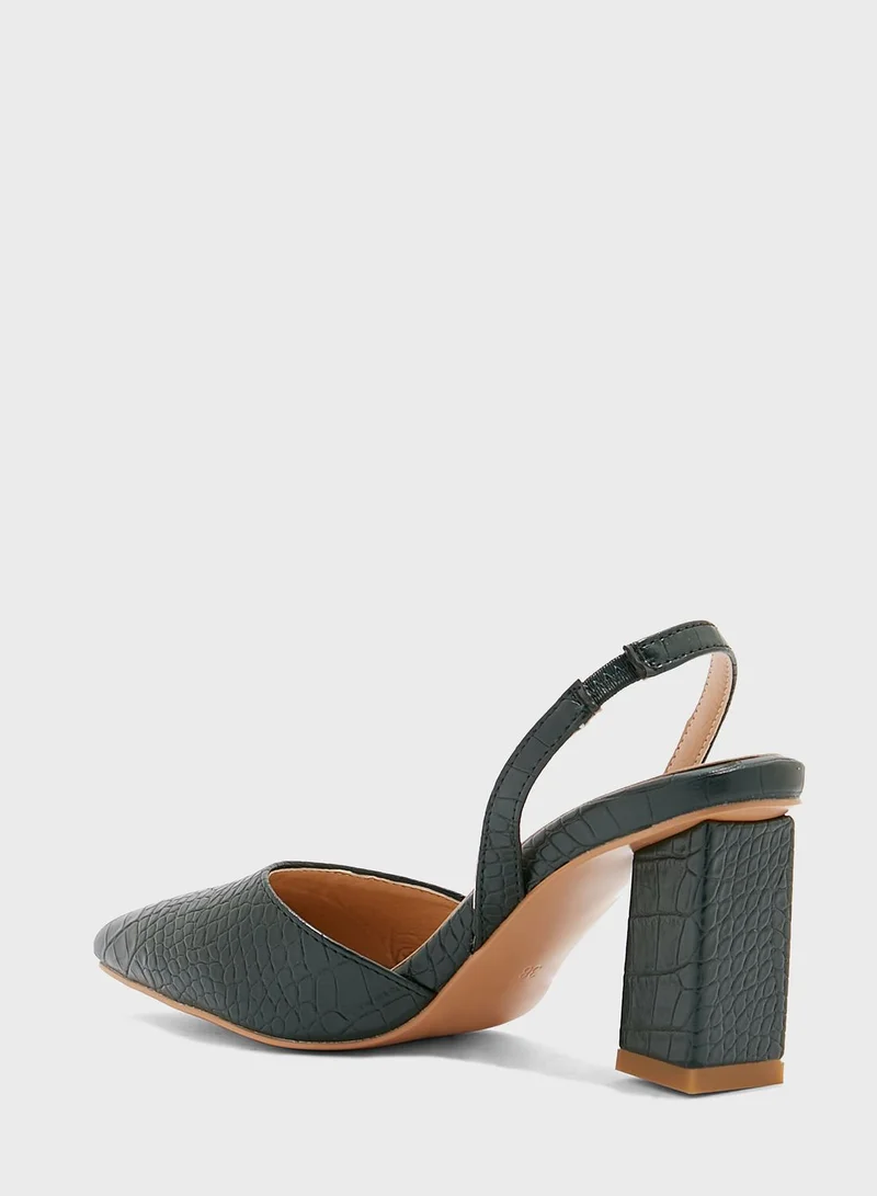 Khizana Croc Effect Slingback Pump