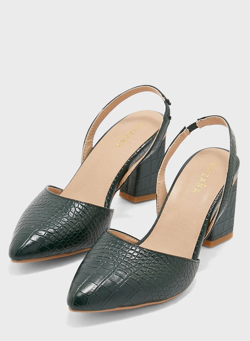 Khizana Croc Effect Slingback Pump