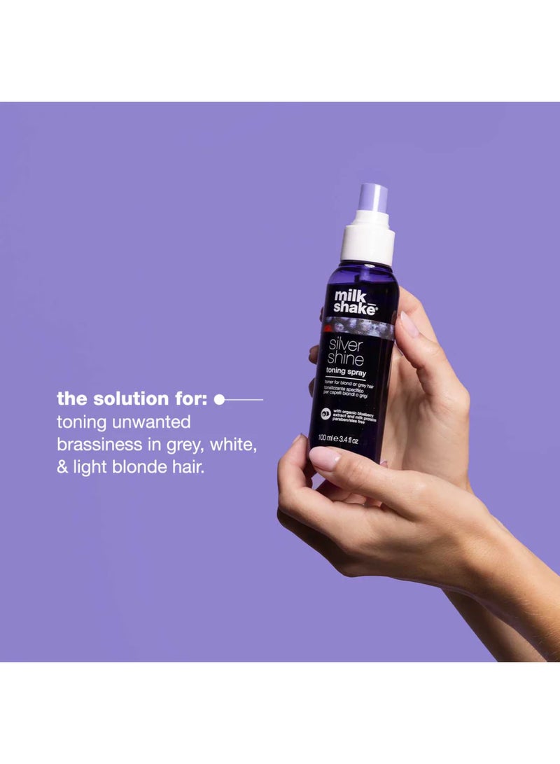 Milk Shake رذاذ تلوين للشعر الأشقر والفضي مع صبغة بنفسجية - يحارب الاصفرار، يقوي الشعر ويحمي اللون من التلاشي برائحة التوت (100 مل) - Image 3