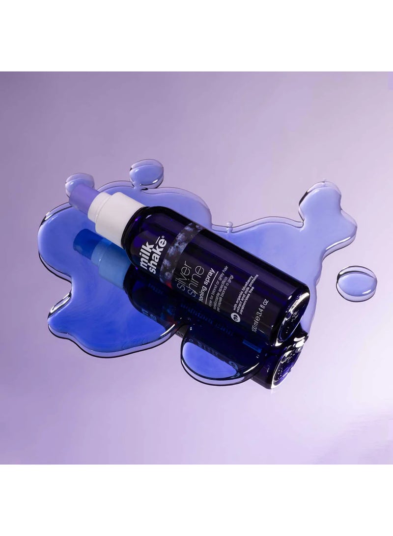 Milk Shake رذاذ تلوين للشعر الأشقر والفضي مع صبغة بنفسجية - يحارب الاصفرار، يقوي الشعر ويحمي اللون من التلاشي برائحة التوت (100 مل) - Image 2