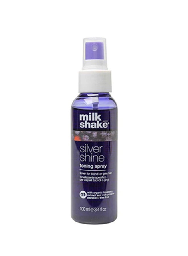 Milk Shake Toning Spray for Blonde & Silver Hair with Violet Pigment - Fights Yellowness, Strengthens Hair & Protects Color from Fading with a Berry Scent (100 ml) - Image 1