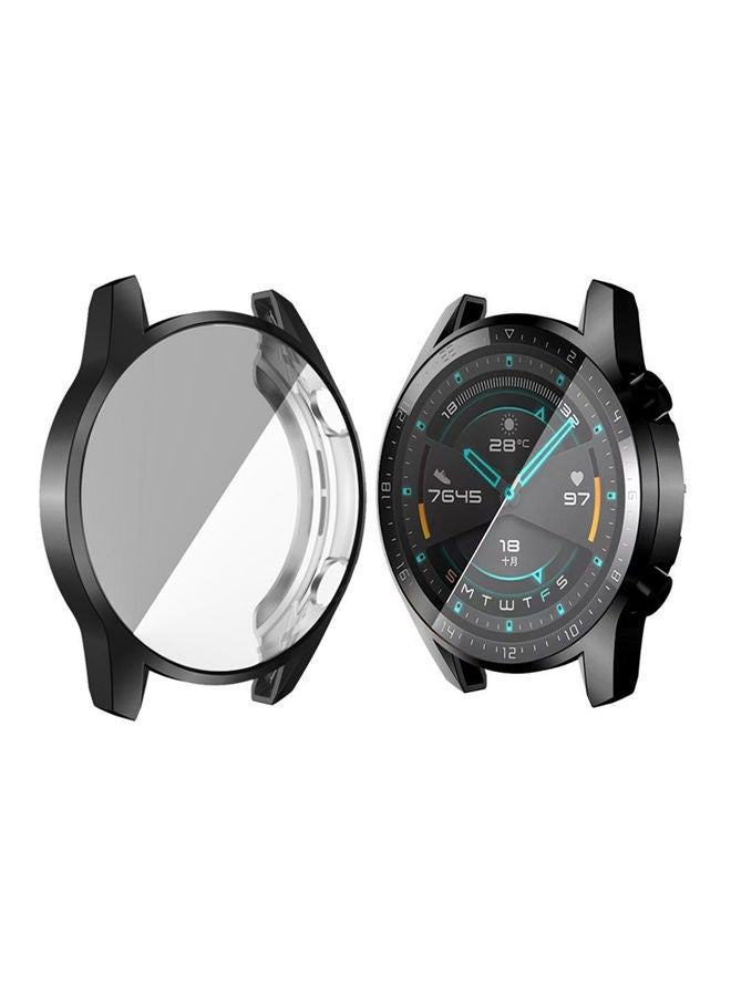 NIBEMINENT Huawei Gt2 Protective Soft Tpu Case Cover Screen Protector Smart Watch Black  - Image 1