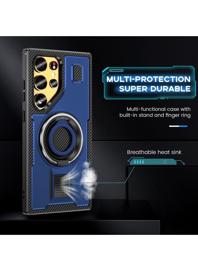 اس-توب جراب لهاتف Samsung Galaxy S22 Ultra 5G مزود بحلقة من ألياف الكربون والبولي كربونات الهجينة من مادة TPU - Image 3