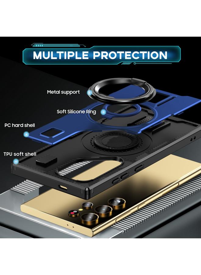 اس-توب جراب لهاتف Samsung Galaxy S22 Ultra 5G مزود بحلقة من ألياف الكربون والبولي كربونات الهجينة من مادة TPU - Image 4