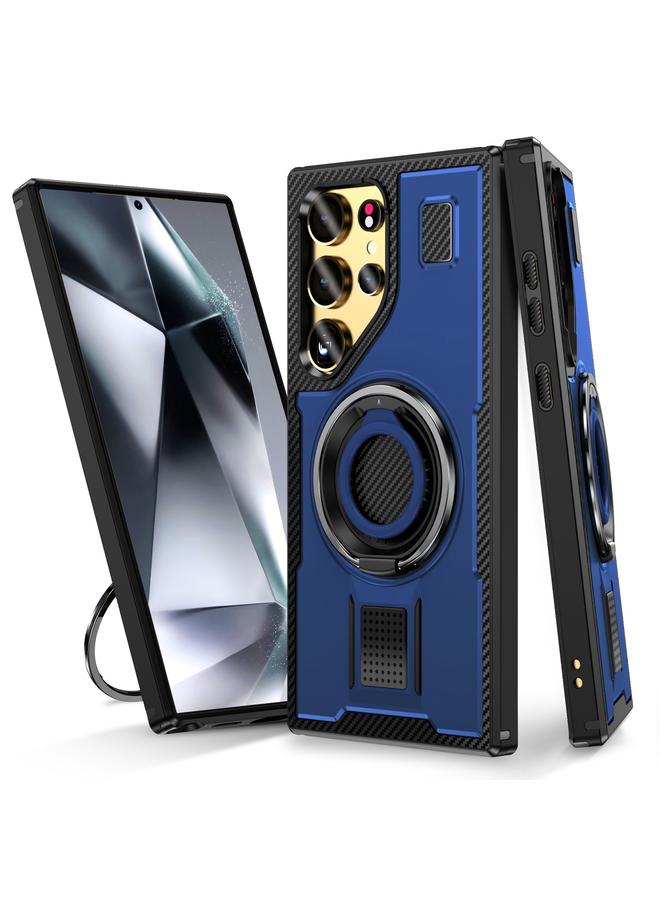 اس-توب جراب لهاتف Samsung Galaxy S22 Ultra 5G مزود بحلقة من ألياف الكربون والبولي كربونات الهجينة من مادة TPU - Image 1