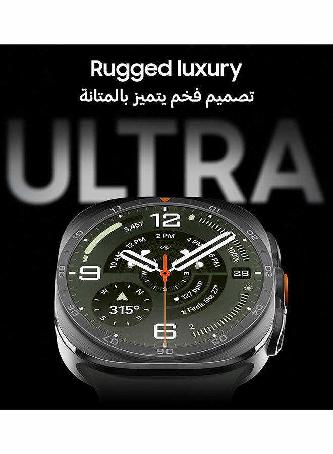 سامسونج Galaxy Watch Ultra 2, 47mm LTE Smartwatch, (KSA Version), Bluetooth, Rugged Luxury design, 800 mAh Battery, Fast Charging, Trail Run, Energy Score, Sleep Coaching, Raise to Talk Titanium Silver - Image 3