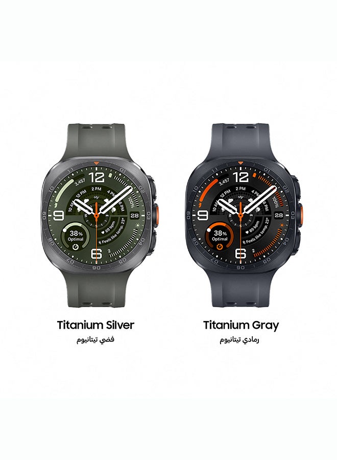 سامسونج Galaxy Watch Ultra 2, 47mm LTE Smartwatch, (KSA Version), Bluetooth, Rugged Luxury design, 800 mAh Battery, Fast Charging, Trail Run, Energy Score, Sleep Coaching, Raise to Talk Titanium Silver - Image 2