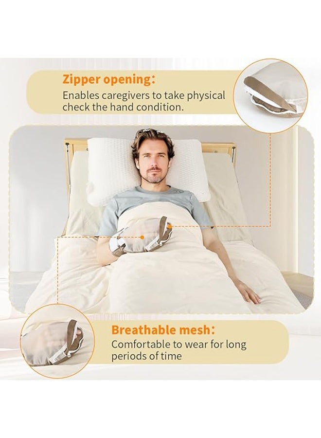 EZ Assistive Dementia Restraint Gloves - 2PCS,Control Mitts Visible mesh, Skin-Friendly Hand Protection Gloves, Easy-to-Wear Hand Mittens for Adults  - Image 5
