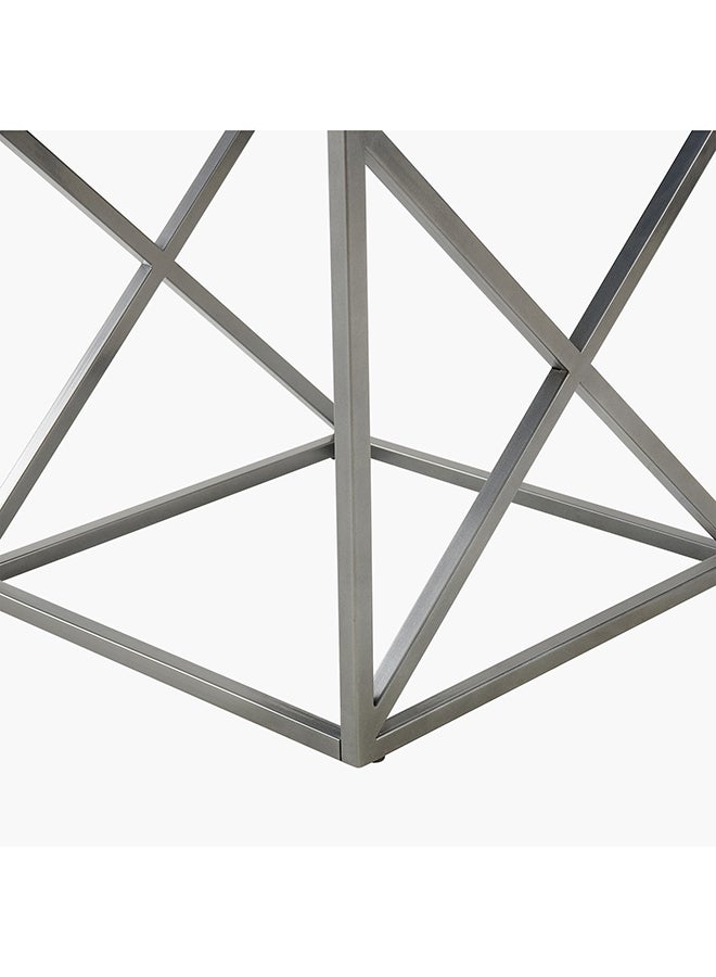 Home Box Melody Glass Top End Table 55 x 55 x 55 cm - Image 5