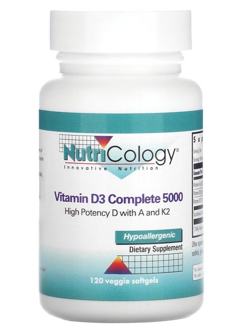 Vitamin D3 Complete 5000 120 Veggie Softgels