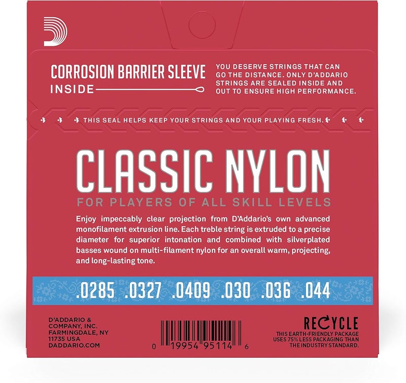 D'Addario Classic Nylon Guitar Strings - EJ27H - Hard Tension - Silver Plated Wound - Image 3