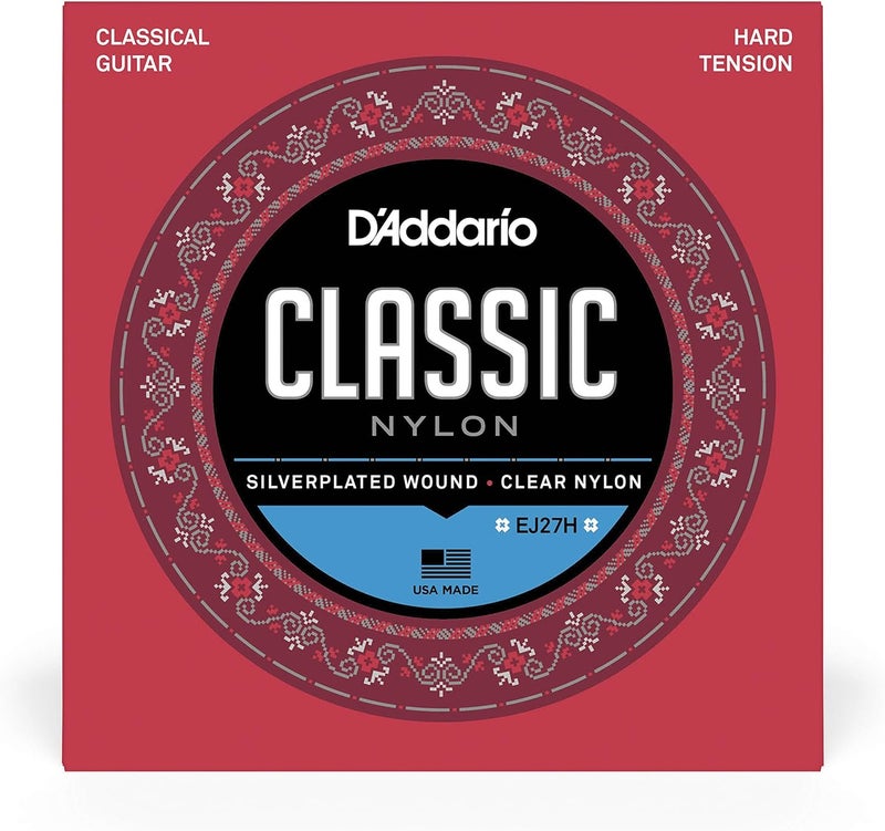 D'Addario Classic Nylon Guitar Strings - EJ27H - Hard Tension - Silver Plated Wound - Image 2