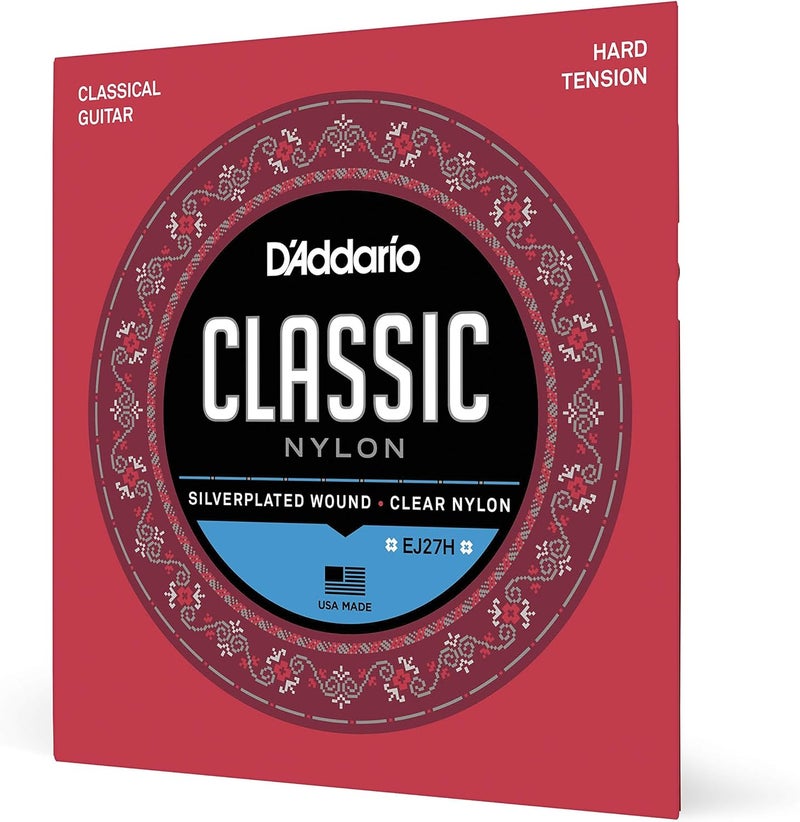 D'Addario Classic Nylon Guitar Strings - EJ27H - Hard Tension - Silver Plated Wound - Image 1