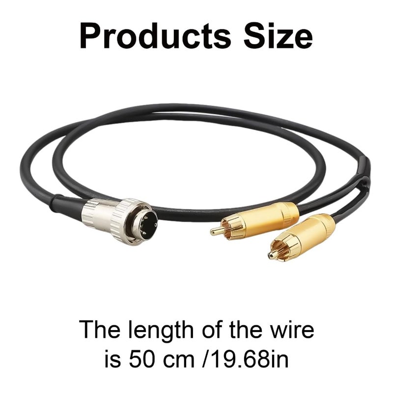 5 Pin DIN to 2 Male RCA Adapter Cable for Enhanced Stereo Audio Connection - Image 3