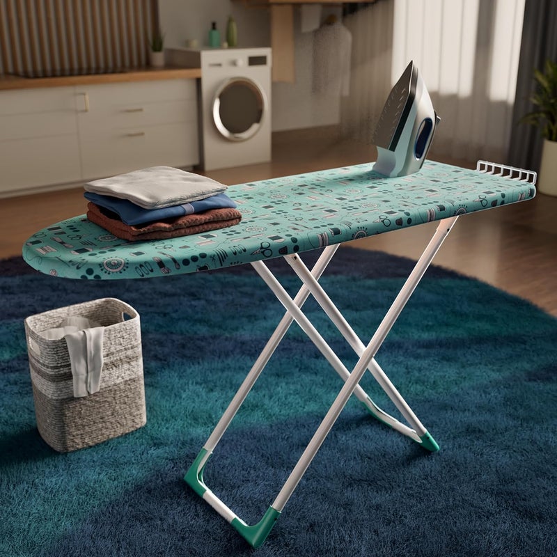 Happer Happer Premium Wooden Ironing BoardTable with Iron Holder Foldable Adjustable Deluxe Plus 116 x 47cm  - Image 1