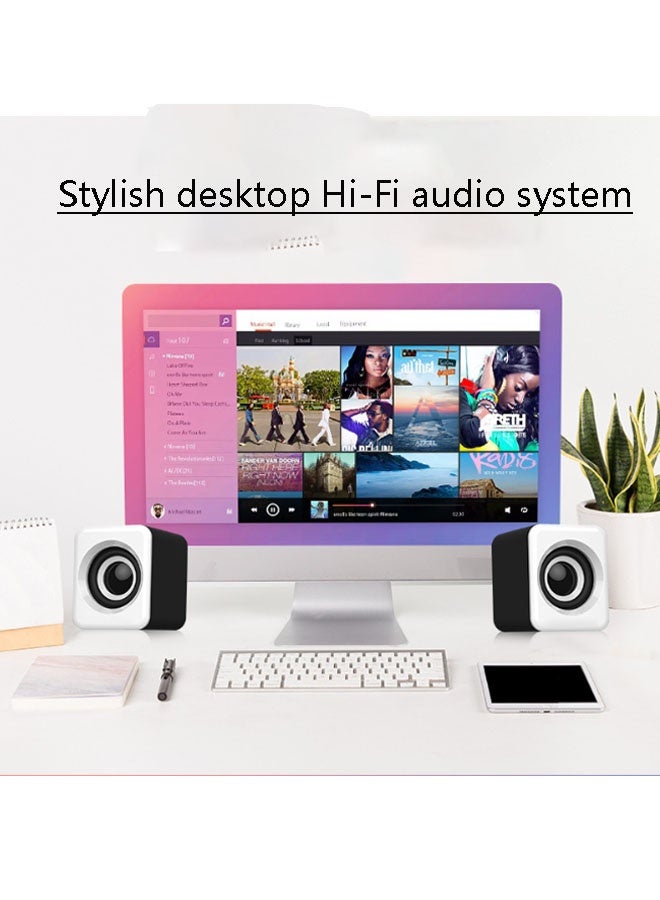 نيوترل مضخم صوت بلوتوث منزلي، نظام مكبرات صوت للكمبيوتر، يوفر صوتًا عالي الدقة وكامل النطاق مع خرج صوت قوي. يتميز بخيارين للاتصال: بلوتوث وسلكي. مثالي للألعاب والسينما المنزلية والتجمعات المسائية والمزيد. (أبيض) - Image 3