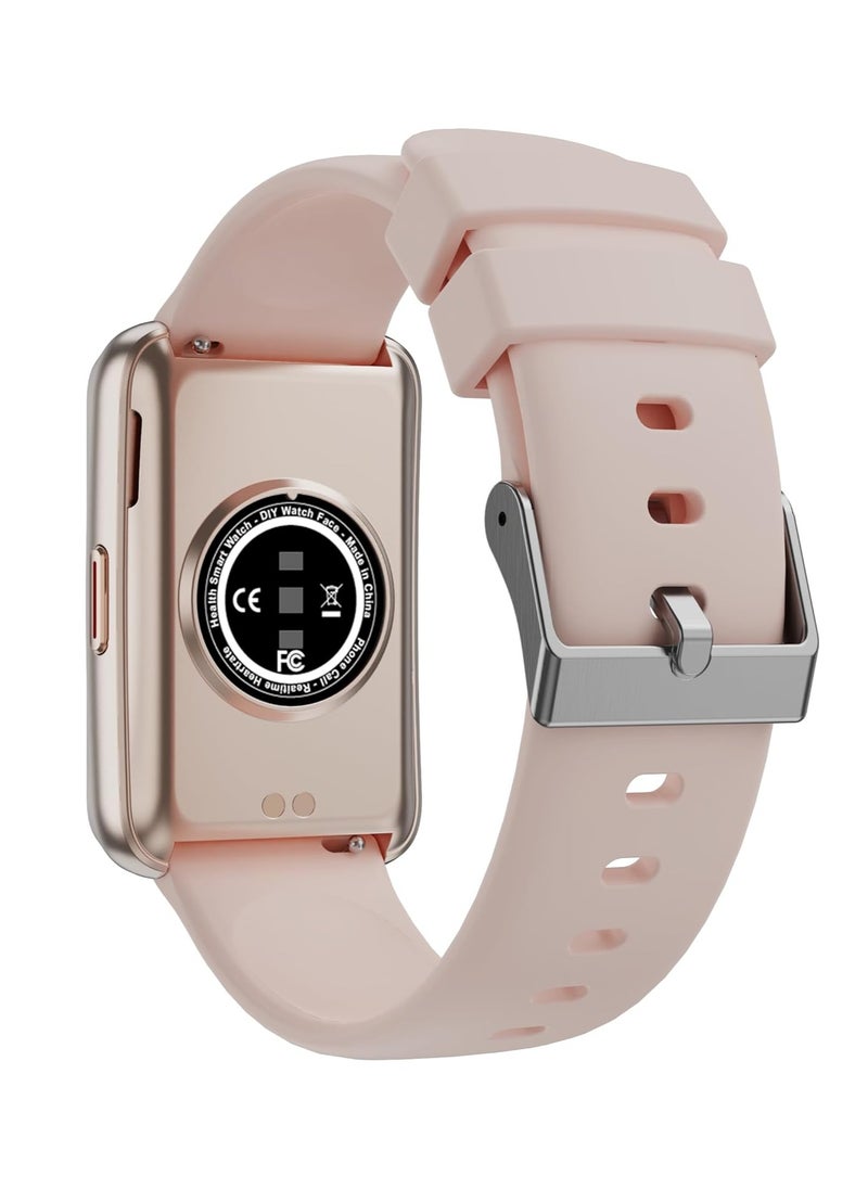 SWISS MILITARY - Swiss Military Rhine2 Smart Band 1.57” Display, Bluetooth Calling, Multi Language, Health & Sports Tracking, 7 Days Battery, IP67, iOS/Android Compatible, Pink Strap - Image 1