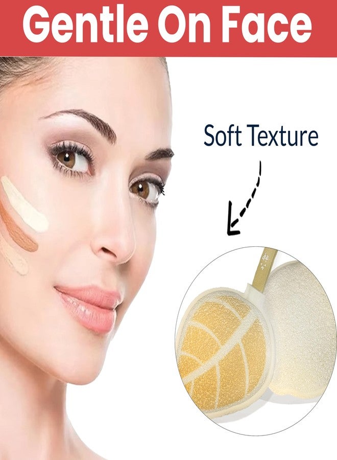TEMPERIA (2 pcs) Reusable Makeup Remover Pads - Face Cleaning & Cleansing Cotton Sponge - Soft & Gentle - Easily Removes Stubborn Face & Eye Make Up - Double Side Washable - Mix Design - Image 3