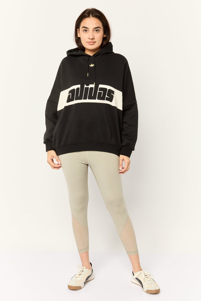 adidas Originals Women Sportswear Fit Long Sleeves Outdoor Sweatshirt, Black  - Image 2