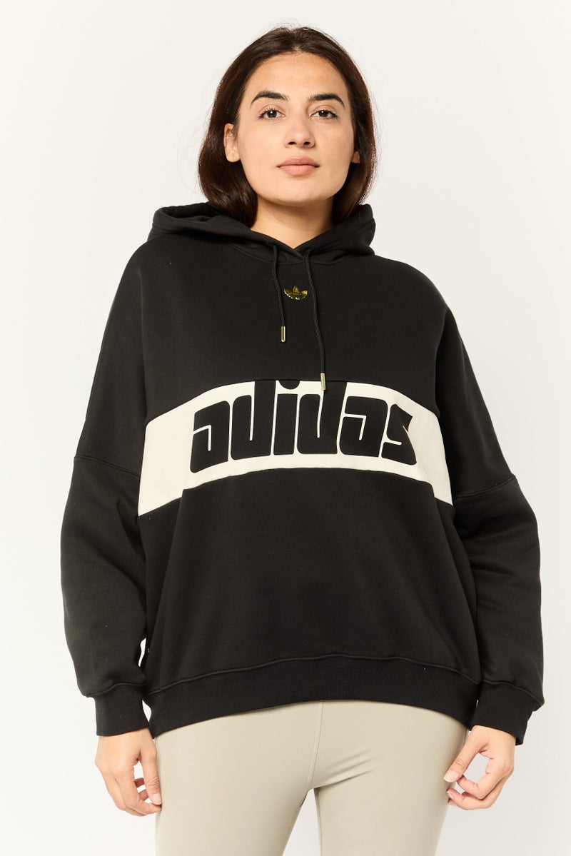 adidas Originals Women Sportswear Fit Long Sleeves Outdoor Sweatshirt, Black  - Image 1