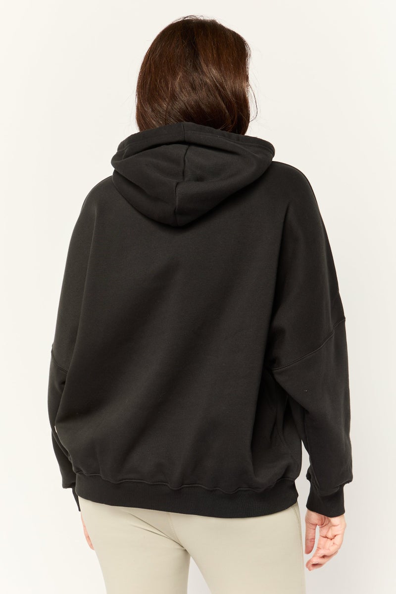 adidas Originals Women Sportswear Fit Long Sleeves Outdoor Sweatshirt, Black  - Image 4